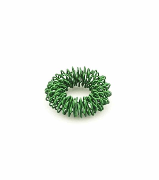 Stainless Steel δαχτυλίδι μασάζ - πράσινο